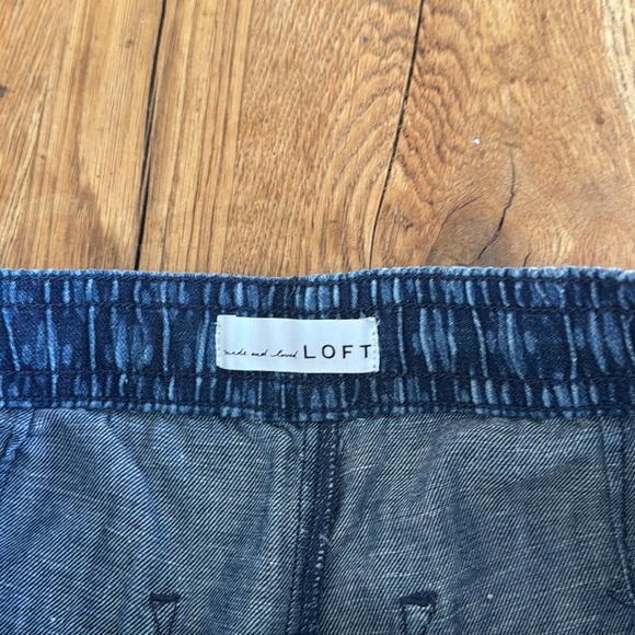 LOFT Ikat Cotton Linen Drawstring Shorts - Picture 7 of 9